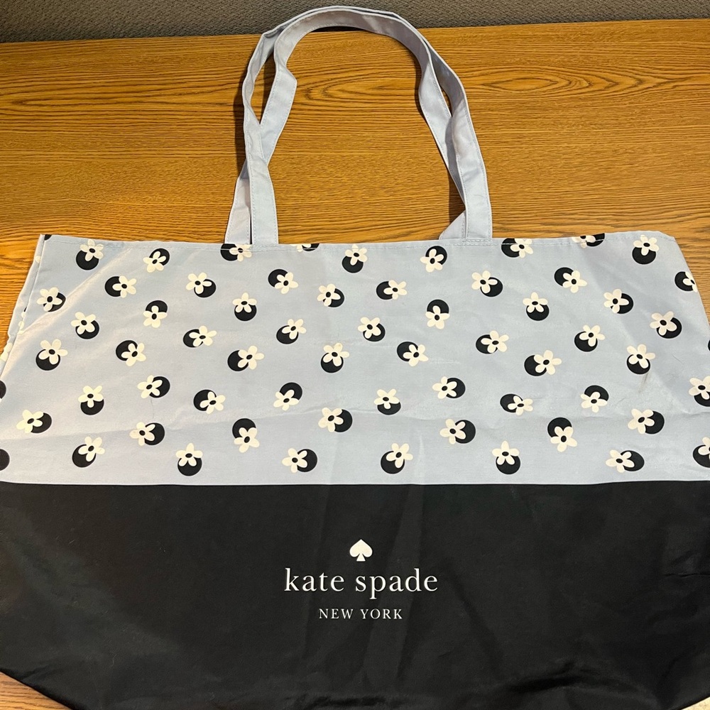 Kate Spade Black and White reusable Tote with Playful Design